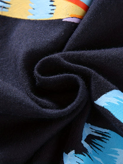 Boys "California" Leaf Casual Outfit Round Neck T-shirt & Shorts For Summer Kids Clothes