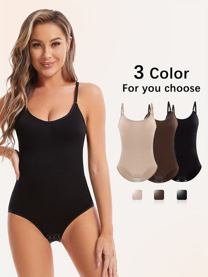 3pcs Seamless Body Shaping Bodysuits With Tummy Control, Buttock Lifting, And Hip Slimming Features
