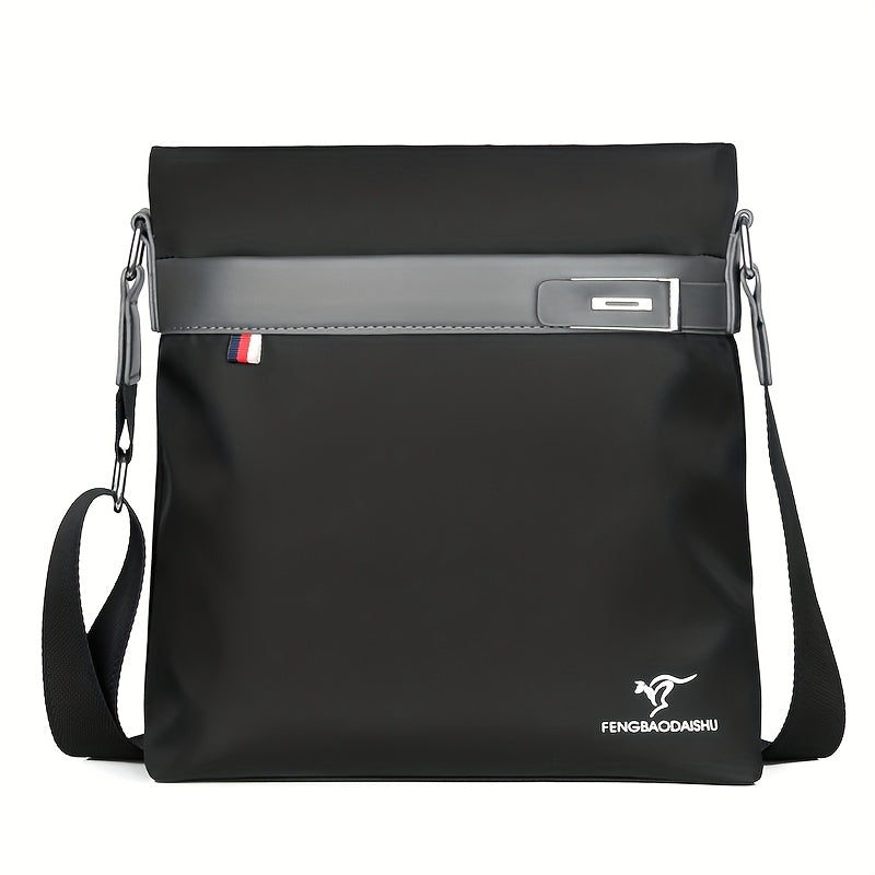 Men's High Quality Oxford Fabric Crossbody Backpack - Lightweight Large Capacity with Adjustable Strap, Multiple Compartments & Zippered Pocket, Navy Blue & Black for Business, Travel, Commuting - Stylish Durable Casual Work