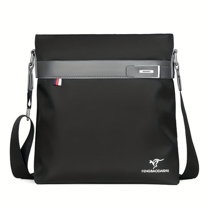 Men's High Quality Oxford Fabric Crossbody Backpack - Lightweight Large Capacity with Adjustable Strap, Multiple Compartments & Zippered Pocket, Navy Blue & Black for Business, Travel, Commuting - Stylish Durable Casual Work