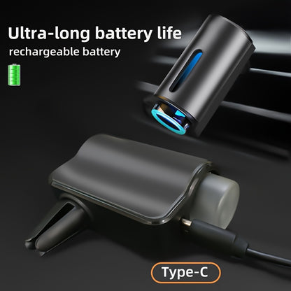 Intelligent Car Air Vent Aromatherapy Diffuser - Cylindrical Shape, Battery Powered with Rechargeable Lithium Battery, 3 Operating Modes, Spray Format for Fresh Fragrance