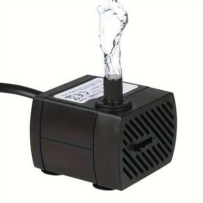 1pc AC 220V 3W~5W~10W EU Plug Submersible Water Pump for Aquarium Fountain, Air Fish Pond, Water Tank Filter, Fish Pond Aquarium Garden Fountain, Without Battery