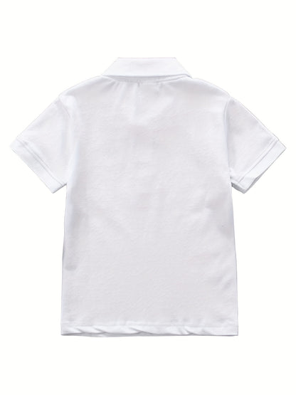 Boys' Casual Lapel Shirt Youngsters's Top Short Sleeve T-Shirt Youngsters's Clothing Comfortable Breathable