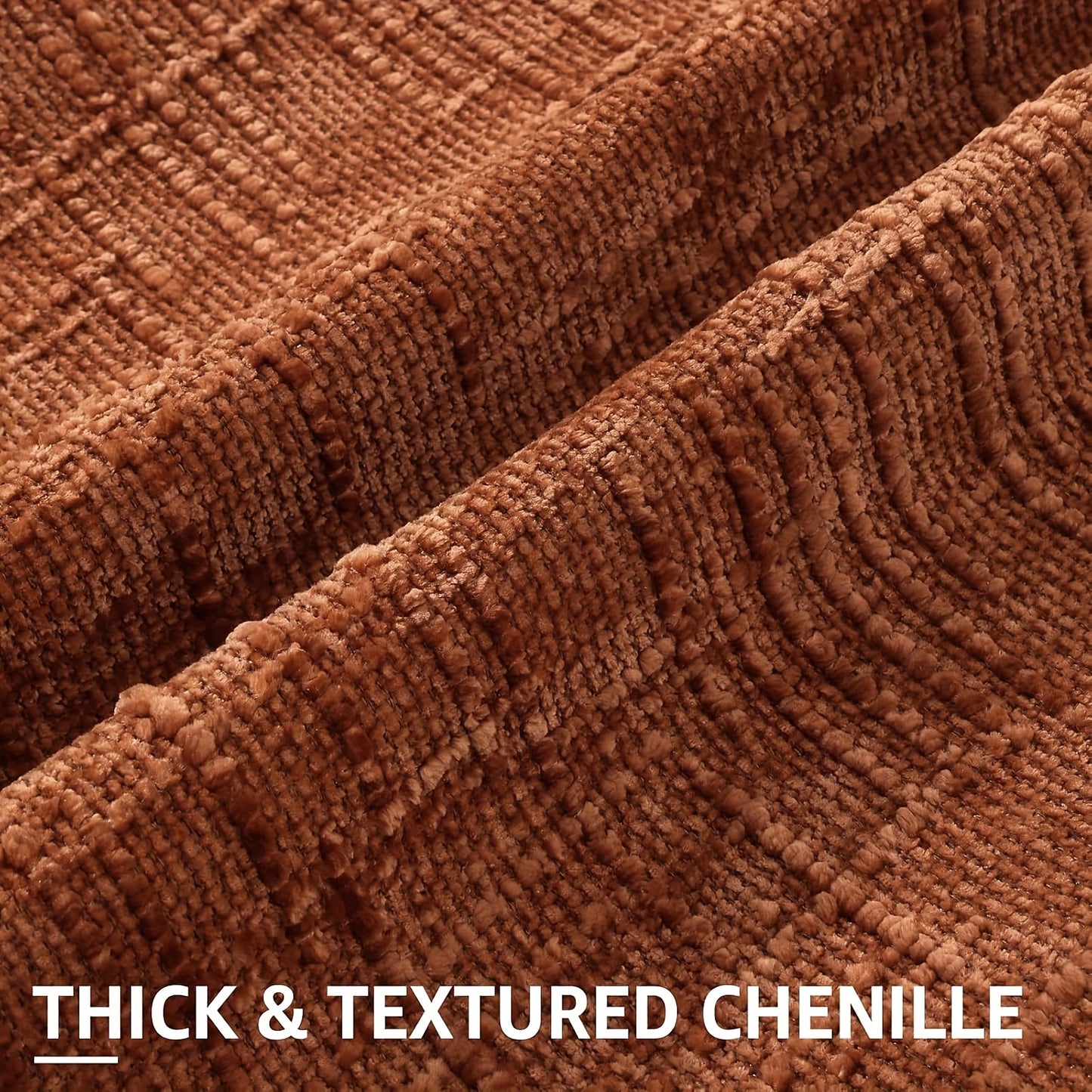 2pcs, Chenille Throw Pillow Covers Set of 2 Thick Textured Slubby Couch Pillow Covers Farmhouse Accent Modern Neutral Decorative Pillow Cases for Bed Sofa, Living Room, Machine Washable