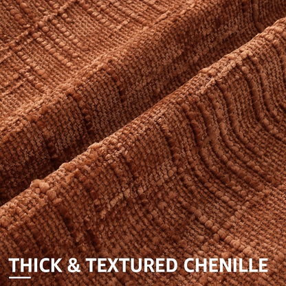 2pcs, Chenille Throw Pillow Covers Set of 2 Thick Textured Slubby Couch Pillow Covers Farmhouse Accent Modern Neutral Decorative Pillow Cases for Bed Sofa, Living Room, Machine Washable