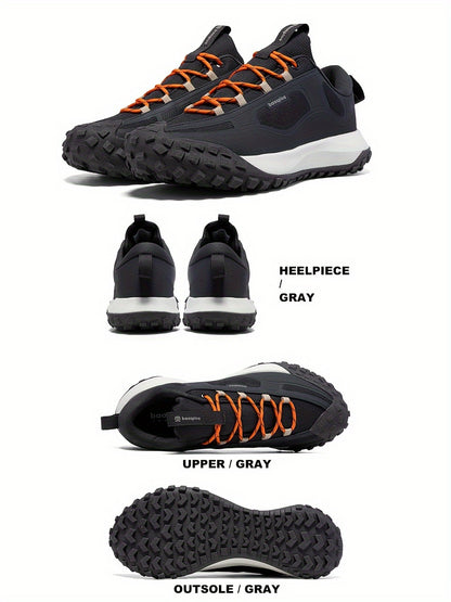 BAASPLOA Men'S All-Season Hiking & Outdoor Walking Shoes - Casual Lace-Up Camp Sneakers, Solid Fabric Upper, Breathable Inner, Non-Slip MD Sole, Low Top, for Daily Leisure Activities