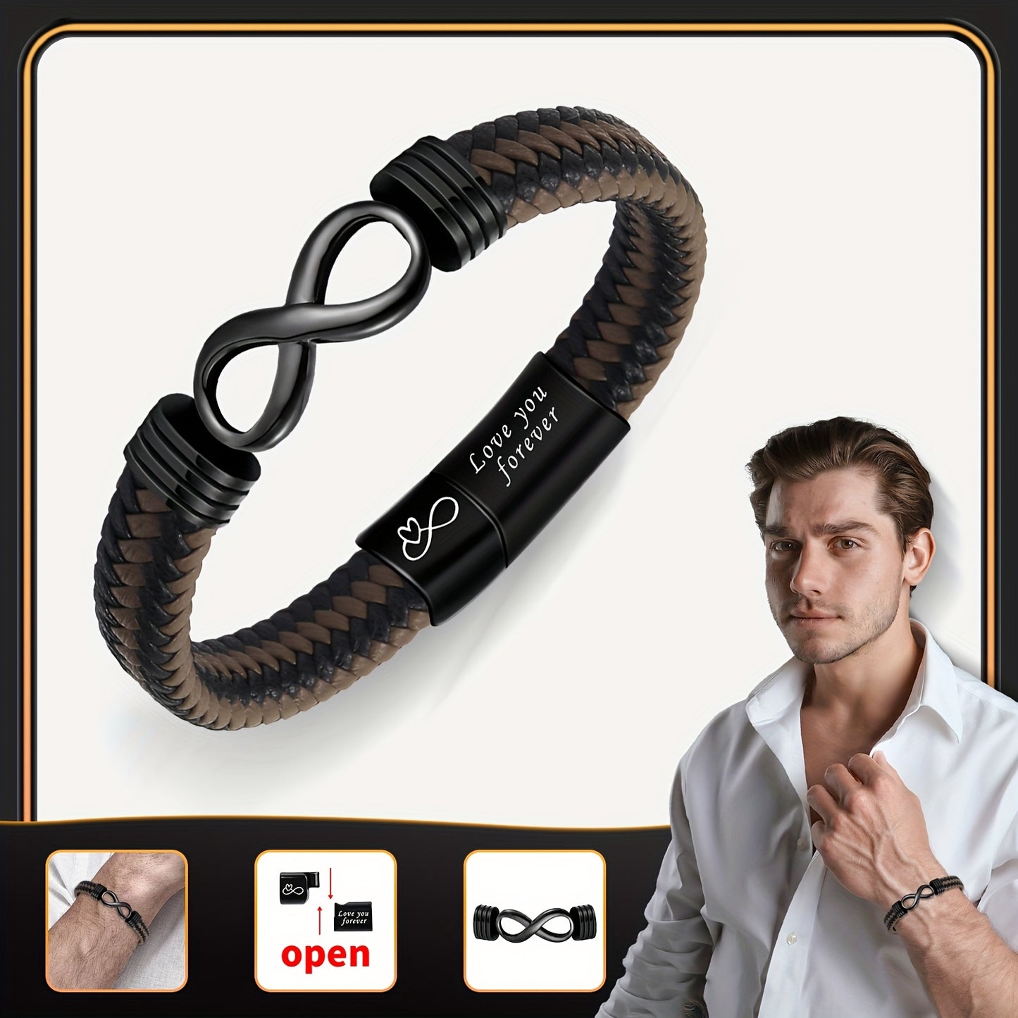 1pc Back to School - Must-Have Gift - Perfect Thanksgiving Gift/Graduation Gift - Retro Style Knotted Love Buckle Bracelet - for Son/Classmates/Friends, Exquisite Design Knotted Bracelet Gift, Fashionable Versatile, Celebrati