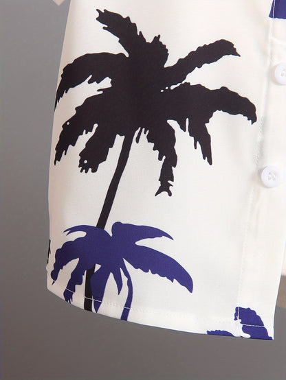 Boys' Summer Fashion Street Shirt Three-piece Set Only Selling Hats, Shirts and Shorts, Perfect for Outdoor