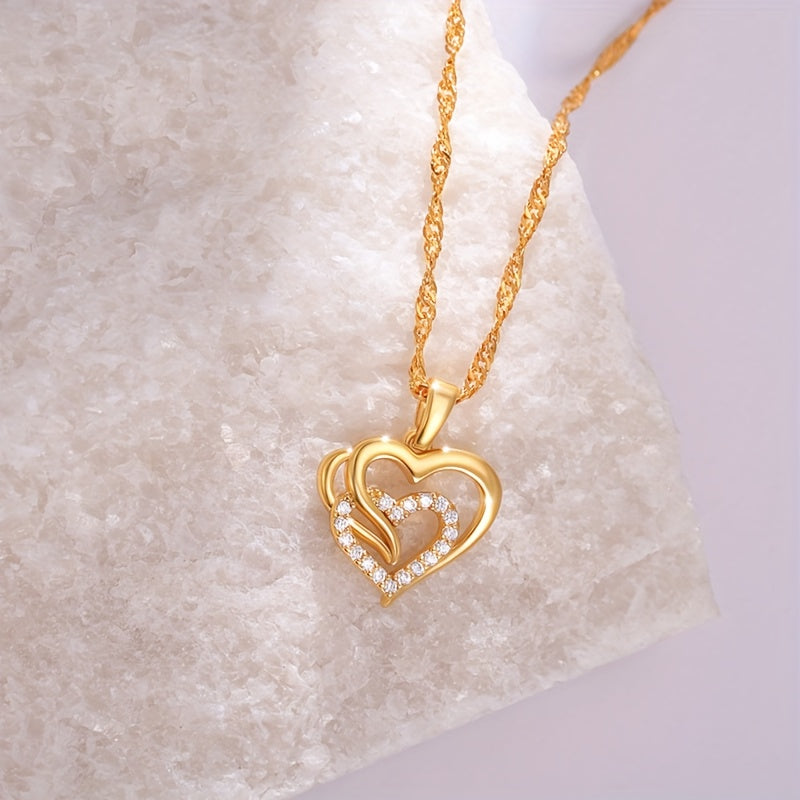 925 Silver Necklace with a Lovely Heart-Shaped Pendant for Ladies, a Perfect Gift for Ladies on Holidays And Birthdays, Suitable for Banquets And Festivals, Comes with a Gift Box.