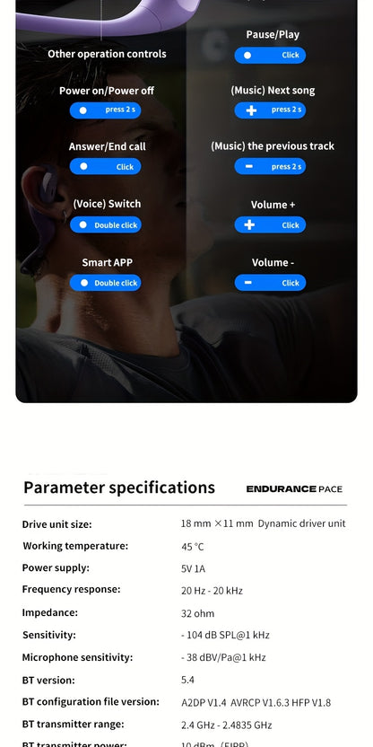 JBL PACE True Wireless Open-fit Sports Earphones, ear-hook style for running and exercise, ultra-long battery life, essential for outdoor hiking and travel, comfortable to wear, built-in microphone, enhanced bass headphones,