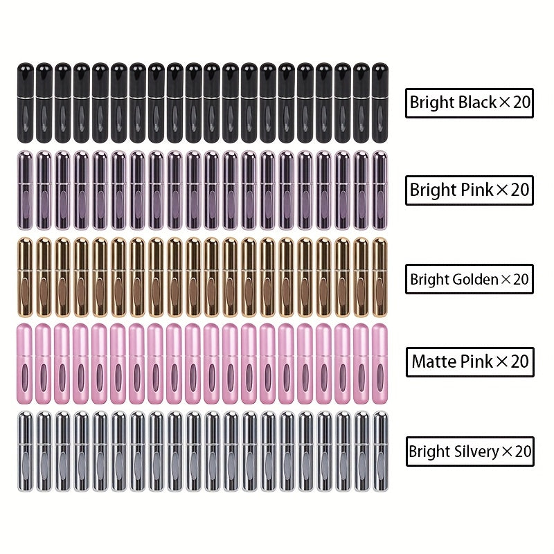 For Mini Portable Refillable Perfume Atomizer - Aluminum Mist Spray Bottle for Travel, Multi-Color Options, Fragrance-Free (Bubble-Free), Refillable Perfume Bottle|Compact Design|Aluminum Atomizer, Perfume Bottl