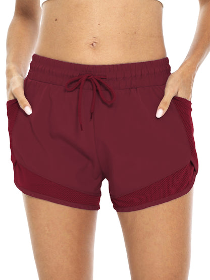 Women's 2-in-1 Yoga Shorts With Quick-Drying Fabric And Mesh Pockets For Casual Fitness And Gym Workouts