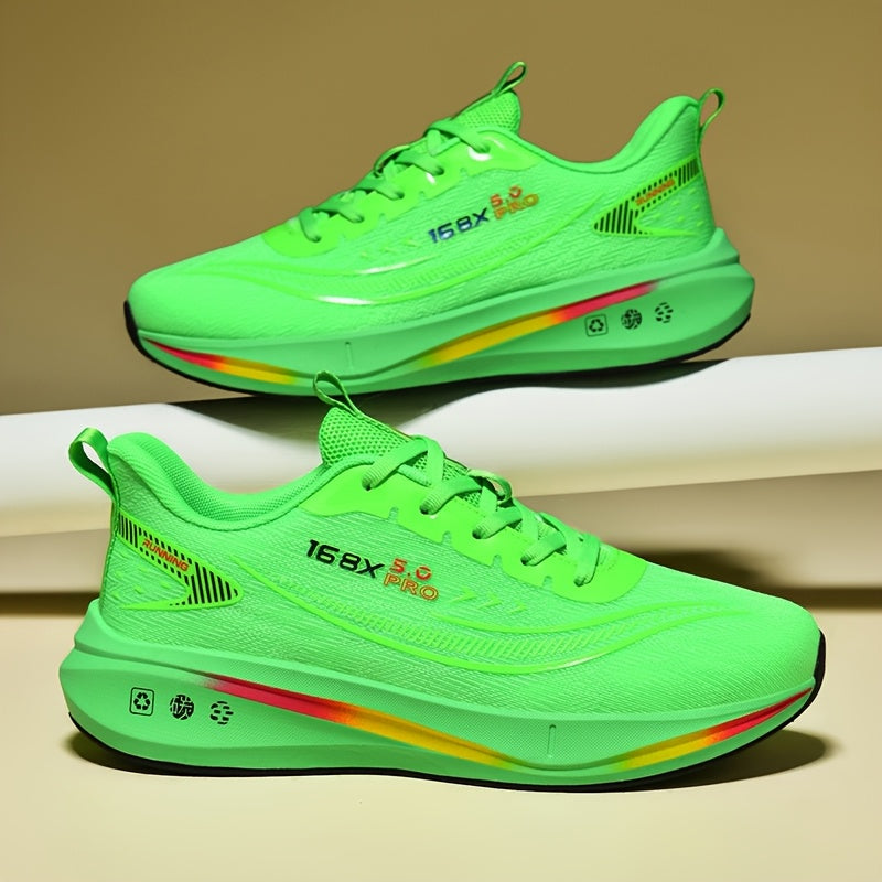 Men's Running Sneakers – Lightweight and Breathable, Soft Cushioned Outsole for Road & Trail Use Multi-Functional Non Slip Shoes Suitable for Marathon Triatlon Off-Road Cycling Gym Aerobics Hiking Mountaineering Daily Wear