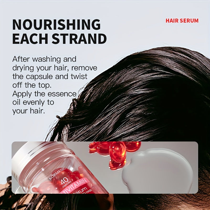 Vitamin Hair Serum Oil - Vitamins A, C, E | Moisturizing & Conditioning for All Hair Types | Fragrance Enhancer with Argan Oil