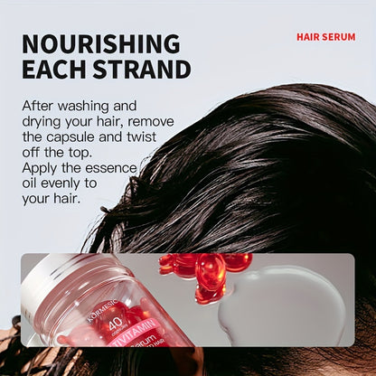 Vitamin Hair Serum Oil - Vitamins A, C, E | Moisturizing & Conditioning for All Hair Types | Fragrance Enhancer with Argan Oil