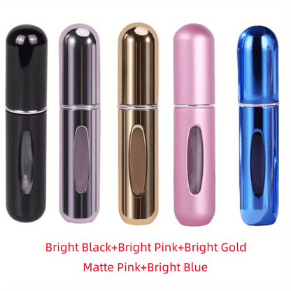 For Mini Portable Refillable Perfume Atomizer - Aluminum Mist Spray Bottle for Travel, Multi-Color Options, Fragrance-Free (Bubble-Free), Refillable Perfume Bottle|Compact Design|Aluminum Atomizer, Perfume Bottl