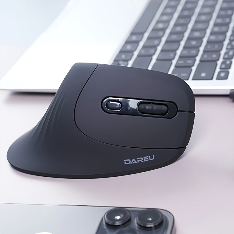 DAREU Magic Hand Design Multi-level Adjustment Ergonomic Vertical Wireless Mouse, 2.4G Portable Office Super Cost-effective Right-hand Mouse Easy to Work and Study High-performance Windows/Mac/Laptop Laptop Mac/Laptop/Mac Bir