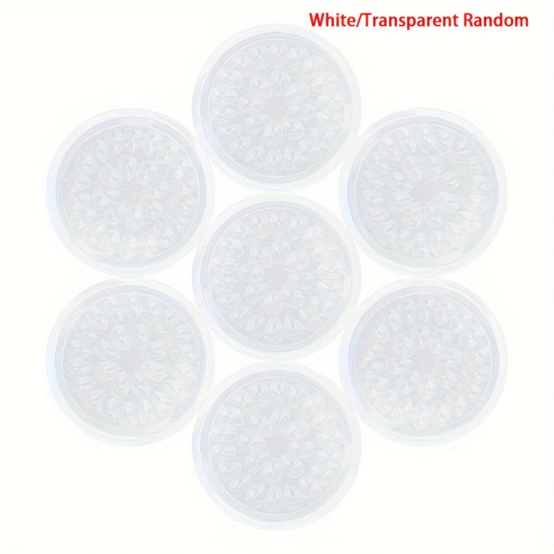 50pcs Pink Flower-Shaped False Eyelash Glue Holders - Multi-Color Lash Application Pads, No Power Needed, Ideal for Eyelash Extensions & Makeup Tools