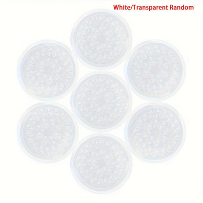 50pcs Pink Flower-Shaped False Eyelash Glue Holders - Multi-Color Lash Application Pads, No Power Needed, Ideal for Eyelash Extensions & Makeup Tools