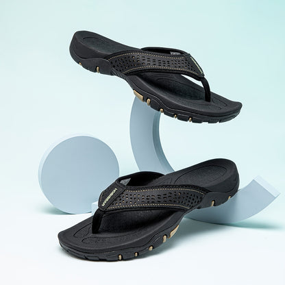 Sandálias retro sem atacadores para homem - Sola confortável em EVA, forro em tecido respirável, design de bico redondo para praia, caminhadas e uso casual - Calçado outdoor para todas as estações, sandálias com tiras