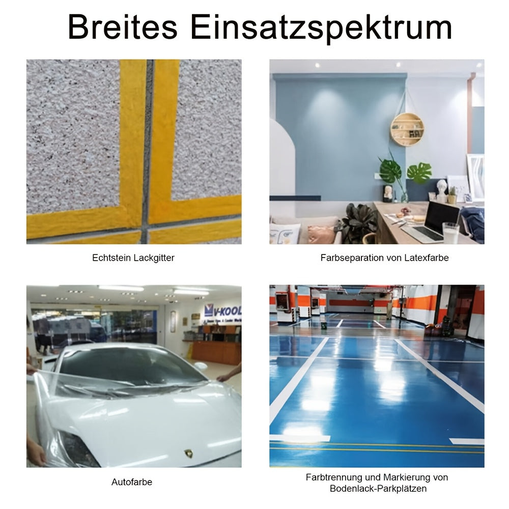 20pcs Orange Painter's Tape, 30mm x 50m - Removable Adhesive for Walls, Automotive, and Home Decor, No Solution Needed, Strong Bond to Concrete Surfaces, Wall Sticker | Consistent Width | Strong Adhesive