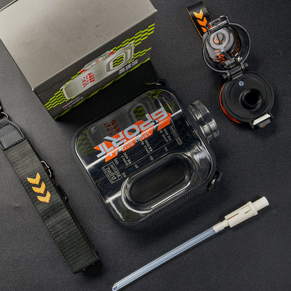 1pc TKK Leakproof Sports Water Bottle Jug with Handle &amp; Straw - Wide Mouth, BPA-Free, for Gym, Travel, Camping, Yoga - Available in 1000ml/1600ml/2100ml (33.81oz/54.1oz/71.01oz) - Ideal Gift for Athletes, Hikers, Outdoor Enth