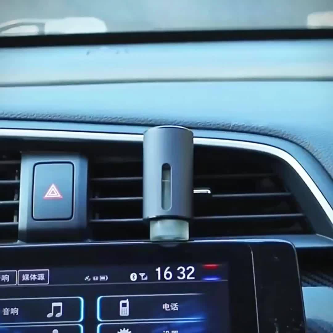 Intelligent Car Air Vent Aromatherapy Diffuser - Cylindrical Shape, Battery Powered with Rechargeable Lithium Battery, 3 Operating Modes, Spray Format for Fresh Fragrance