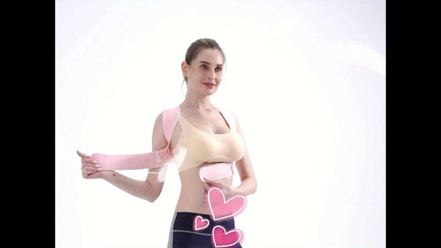 Cinta Postural para Mulher e Homem, Cinta Ajustável para a Parte Superior das Costas com Suporte para a Clavícula e Relaxamento para o Pescoço, Ombros e Parte Superior das Costas