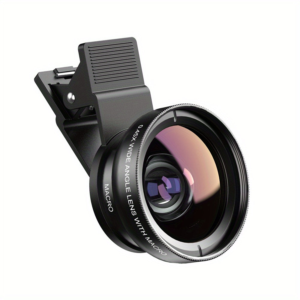 Boost Your Smartphone Photography with APEXEL's 0.45x HD 37MM Wide Angle Lens & 12.5x Super Macro Lens Kit!