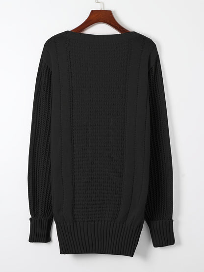 Elegant Pink Knit Sweater Dress for Women - Casual Long Sleeve, Round Neck, Bodycon Midi with Cable Knit Pattern, Perfect for Fall/Winter, 100% Polyester