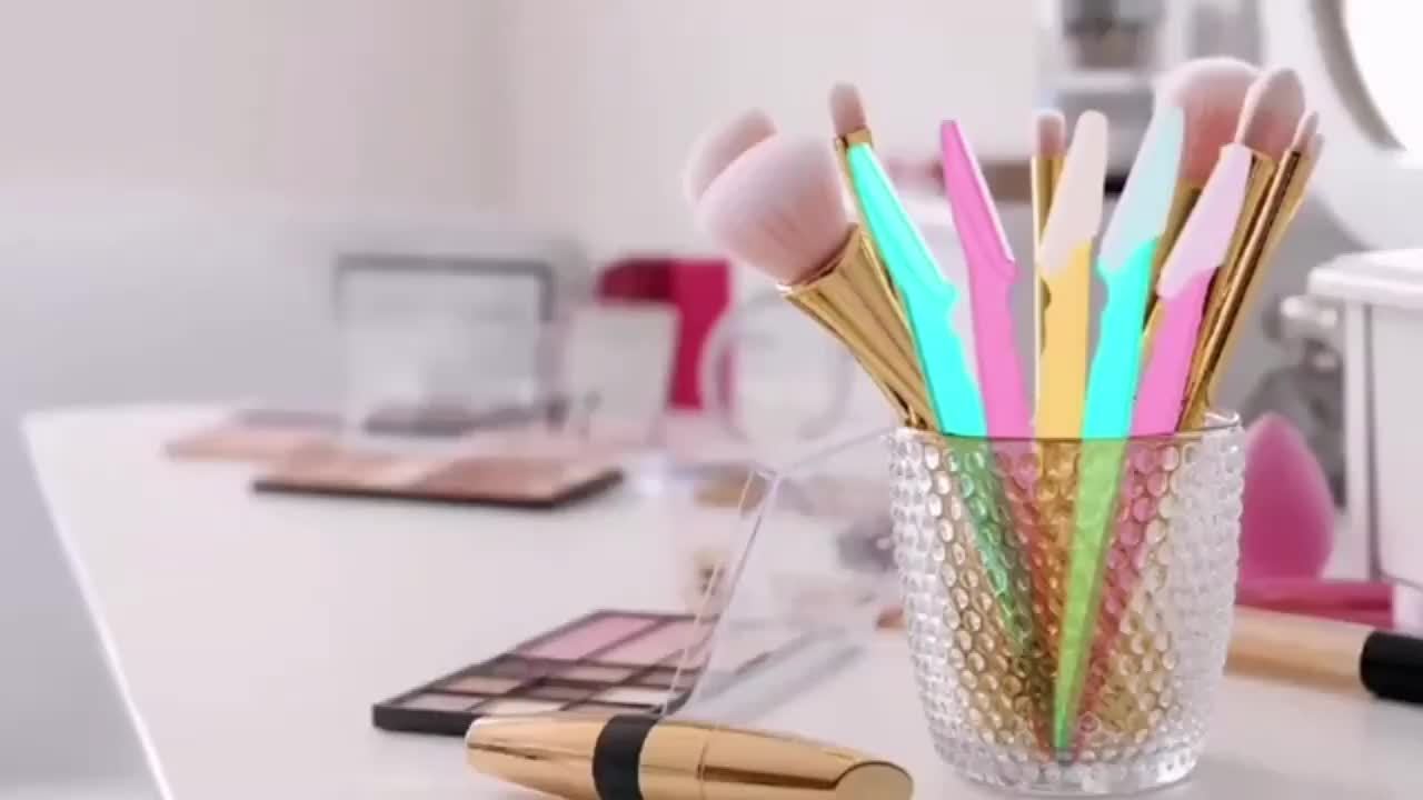 3-24pcs Eyebrow Razor Shaper Set, Facial Hair Remover Trimmer Grooming Kit for Women and Men, Stainless Steel, Non-Electric, No Battery Required, with Various Colors for Versatility