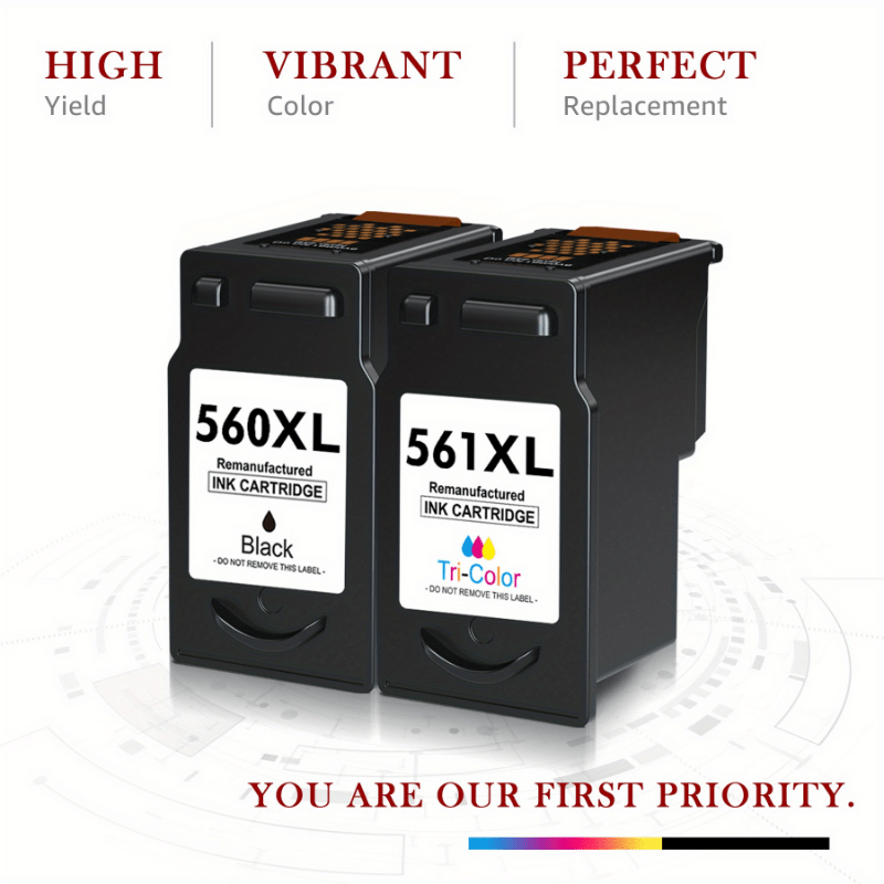 560 561 XL Cartridges Multipack for Canon 560XL 561XL PG-560XL CL-561XL PG560XL CL561XL Printer Cartridges for Pixma TS5350 TS5351 TS7450 TS7451 TS5352 TS5353