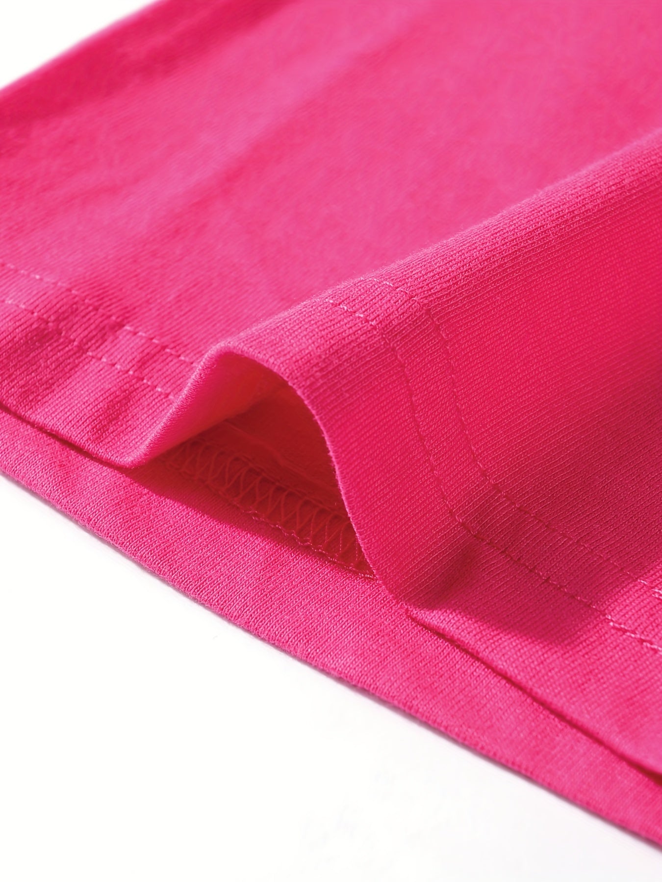 T-shirt infantil de cor sólida, blusa casual de manga curta, t-shirt infantil para o verão.