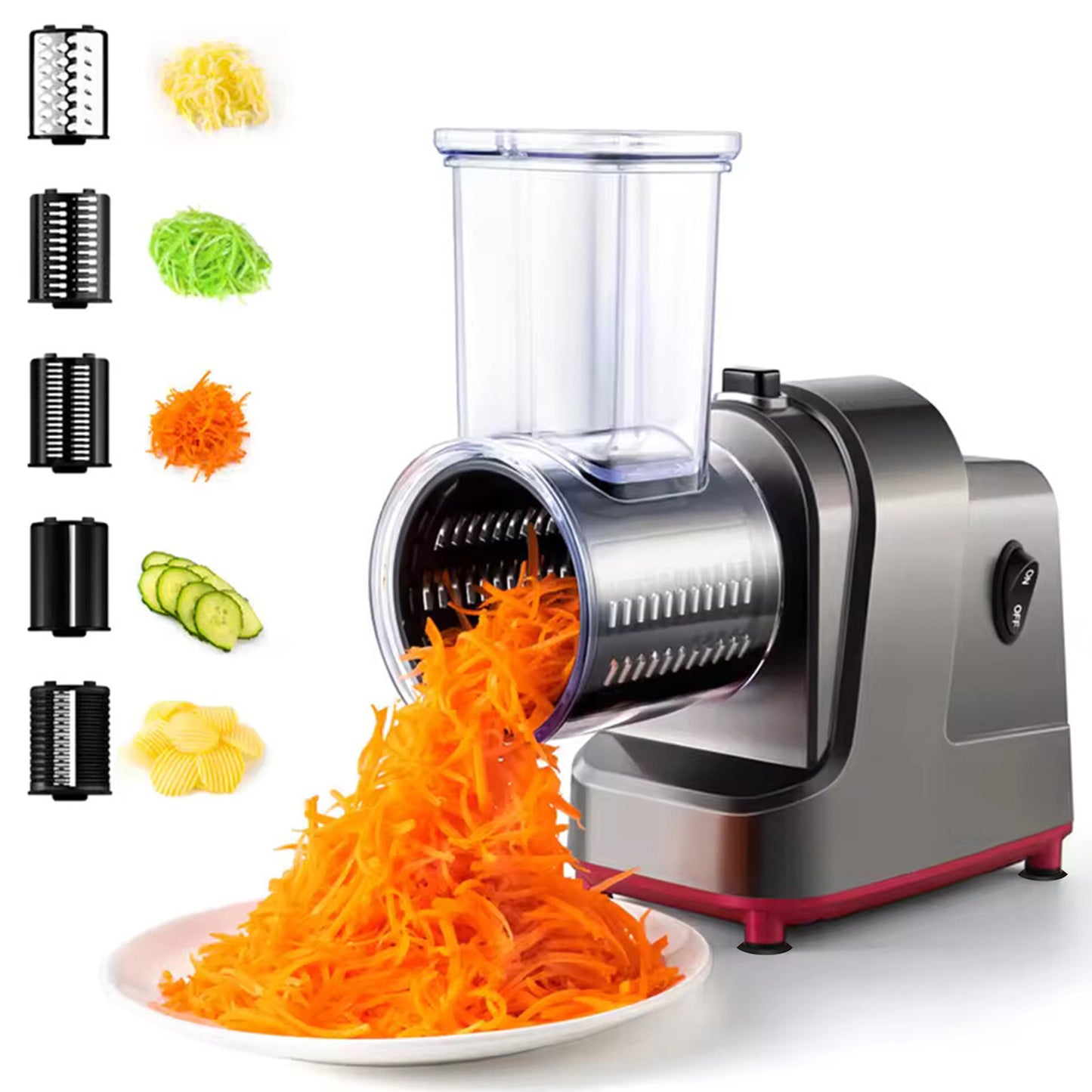 Electric Vegetable Cutter, Multifunctional Kitchen Vegetable Shredder, Potato Slicer, Saved Fruits and Vegetables in Time for Home, Restaurants, and More