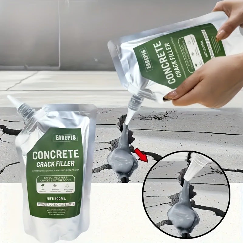 1000ml Quick-Dry Durable Grout Kit, Leak-Proof & Wear-Resistant Formula for Concrete Cracks – Ideal for Floors, Walls, Roofs, and Pipes – Indoor/Outdoor Use with Nozzle Design, Wall Sealing, Concrete Crack Filler, Precisi