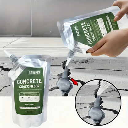 1000ml Quick-Dry Durable Grout Kit, Leak-Proof & Wear-Resistant Formula for Concrete Cracks – Ideal for Floors, Walls, Roofs, and Pipes – Indoor/Outdoor Use with Nozzle Design, Wall Sealing, Concrete Crack Filler, Precisi