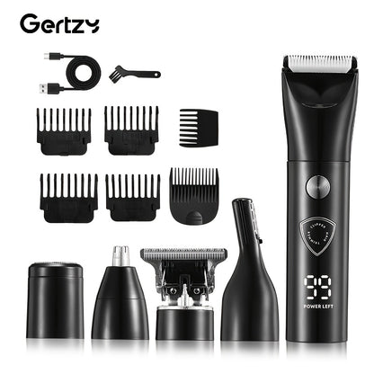 5-in-1 Men's Electric Beauty Kit - USB Charging Hair Trimmer, Eyebrow, Nose and Ear Trimmer, Shaver and Hair Trimmer, Hair Clipper, Beard Trimmer, Father's Day Gift