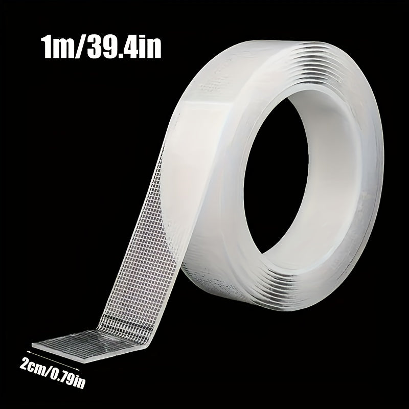 Super Strong Double-Sided Nano Tape - Clear Removable, Waterproof PET Adhesive - Heavy Duty, Extra Strong Adhesive Tape for Home and Office Use, 1-5m