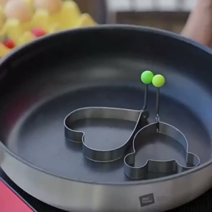 5pcs Stainless Steel Omelet Shaper Fried Egg Mold, Fried Egg Cooking Tools, RV Kitchen Accessories Gadgets