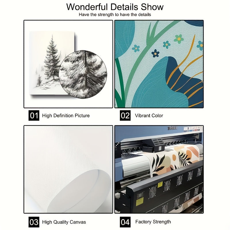 2D/Flat 3pcs Abstract Black and White Elegant Canvas Art with Wooden Frame, Large Wall Decor – Perfect for Living Room, Bedroom, Dining Room, Office – Ideal Halloween &amp; Easter Gift, Flat 2D Design