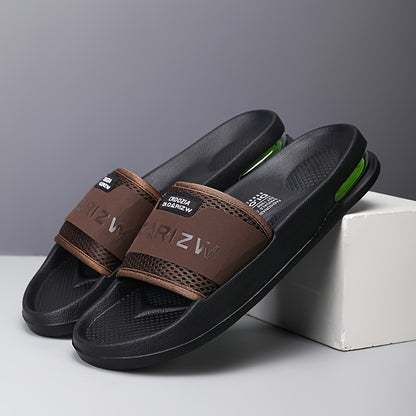 Men'S Casual Slip-On Sandals with "2W" Embroidery - Non-Slip, EVA Material, Black and Brown, Comfortable for Indoor and Outdoor Use, Casual Footwear | Stylish Sandals | EVA Sandals