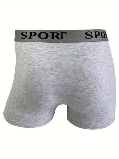 12pcs Men's Cotton Solid Color Underwear Boxers, Casual Boxer Briefs Shorts, Breathable Comfy Stretchy Underwear Boxer Briefs