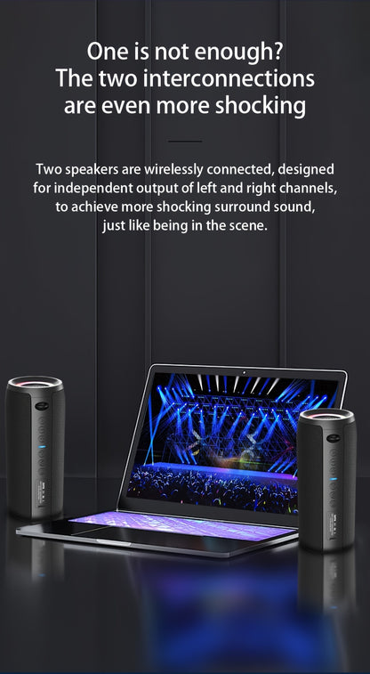 ZEALOT S51 Pro 40W Wireless Speakers - 16Hrs Playtime, Dual Pairing, Booming Bass, Waterproof IPX5, Portable with Handle, USB-C Charging, 7.2 Surround Sound, 40W Power, for Home, Car, Camping, Travel - Ideal Christmas Gift