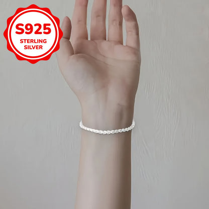 925 Sterling Silver Phoenix Tail Bracelet Female Simple Minimalist Bracelet Jewelry Silver Color