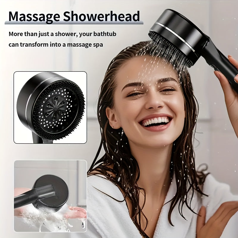 Chuveiro Prague Piano Key: Tubo denso de alta pressão de 1,5 m, mangueira de chuveiro de parede sem furos e conjunto de pulverizador de mão para uso doméstico.