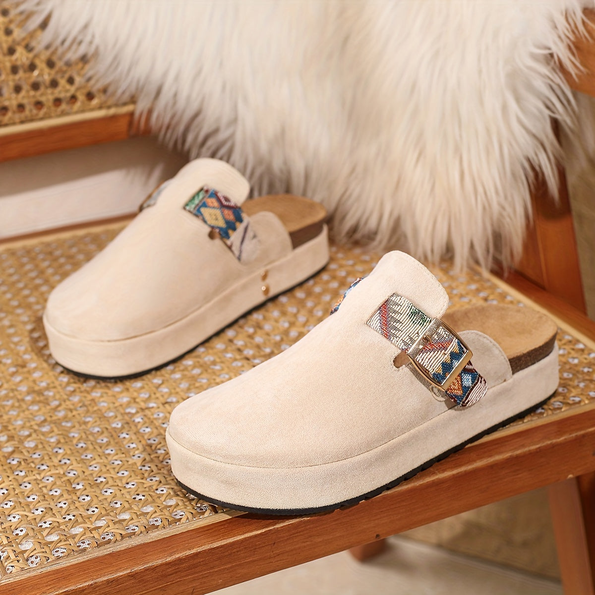 Women'S Slip-On Mules - Slip-On Shoes with Cushioned Insole, Non-Slip Sole - All-Season Everyday & Formal Footwear - Easy Slip-On Closure for Women - /, Casual Wear, Retro Style, Comfortable Insole, Office Wear