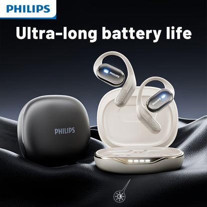 For Philips TAT3759 Over The Ear Wireless Headphones | Premium ENC Noise Cancellation | 500mAh Long-Lasting Battery | 32H Playtime (9H+ Single Earbud Playtime) | Wireless 5.4 | Lightweight ABS Design | Built-in Mic for Calls