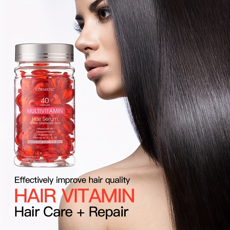 Vitamin Hair Serum Oil - Vitamins A, C, E | Moisturizing & Conditioning for All Hair Types | Fragrance Enhancer with Argan Oil