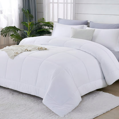 Cozy French-Style Plaid Quilted Comforter - Soft, Warm & Machine Washable for All Seasons