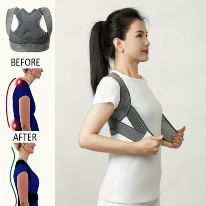 Posture corrector, unisex adjustable posture trainer with breathable mesh, lightweight and comfortable, suitable for gym and daily use, fitness accessory